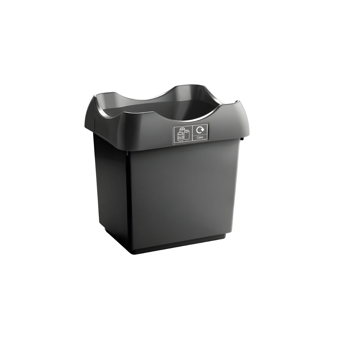 Open-Top Indoor Recycling Bin with Colour-Coded Lid