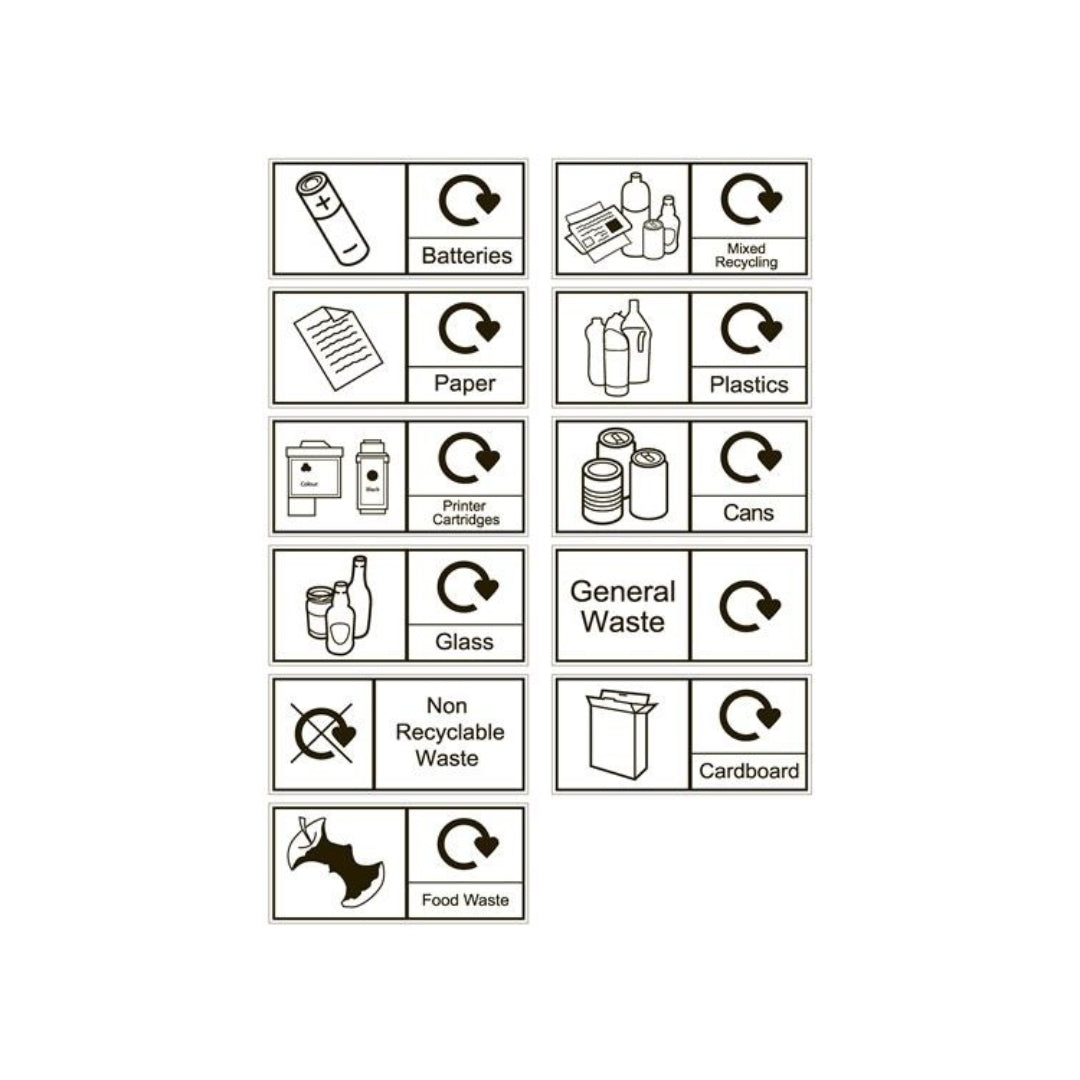 Open-Top Indoor Recycling Bin with Colour-Coded Lid