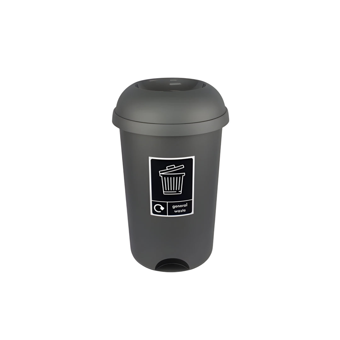 50L Open-Top Recycling & Waste Bin with Colour-Coded Lid