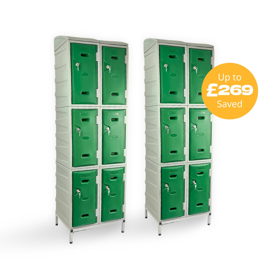 12 Door Plastic Staff Locker Set – Supertuff Medium Lockers