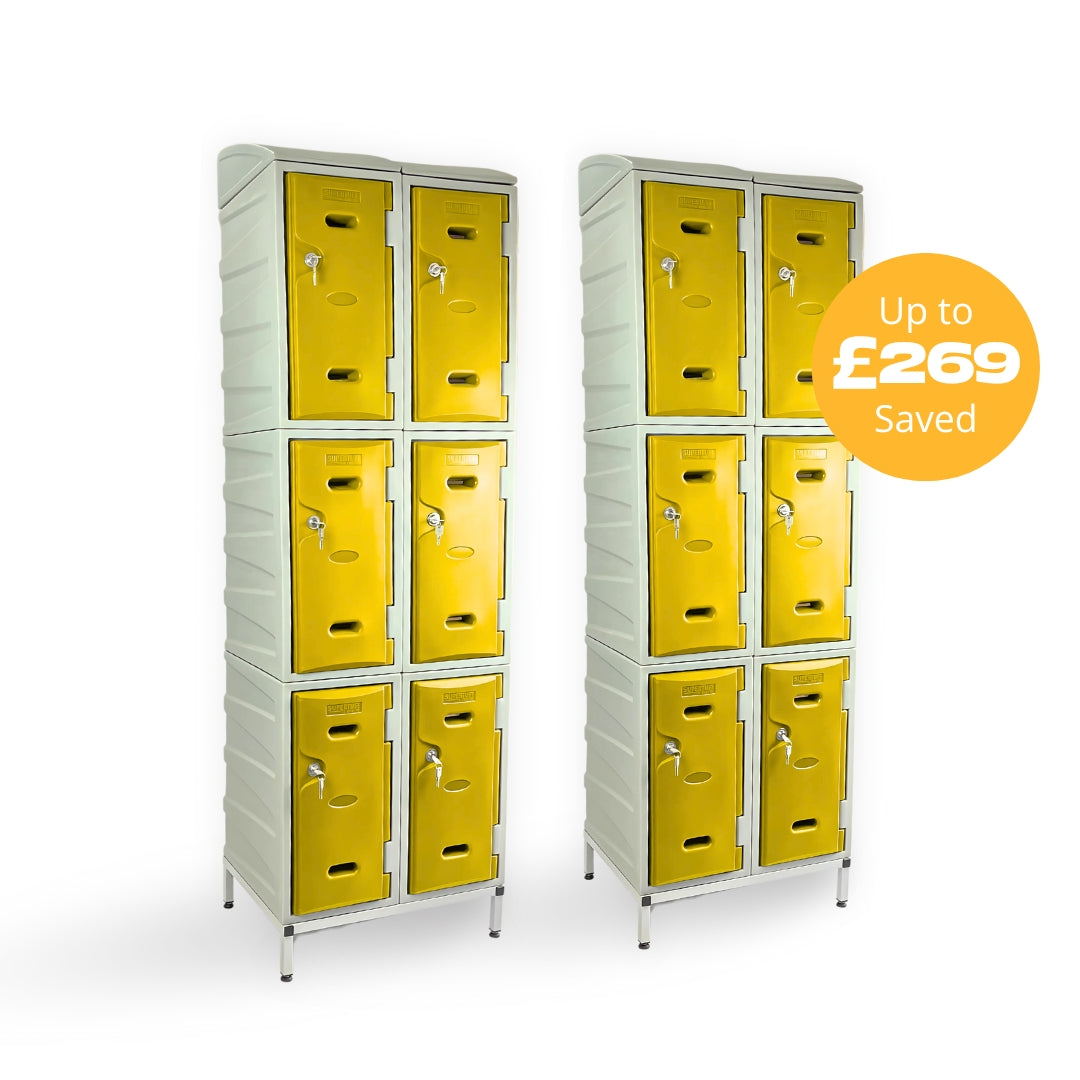 12 Door Plastic Staff Locker Set – Supertuff Medium Lockers