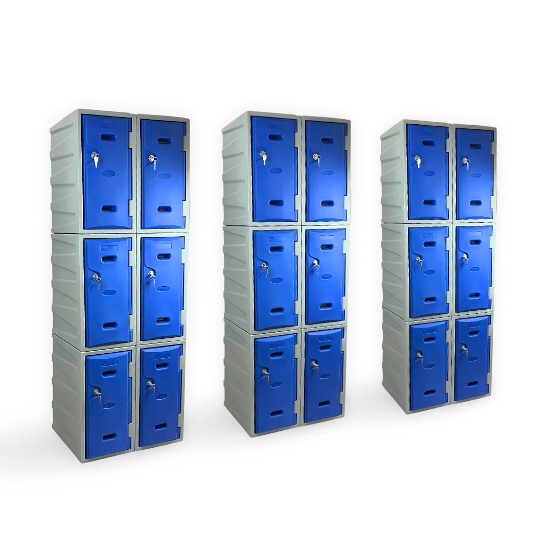 18 Door Plastic Staff Locker Set – Supertuff Medium Lockers