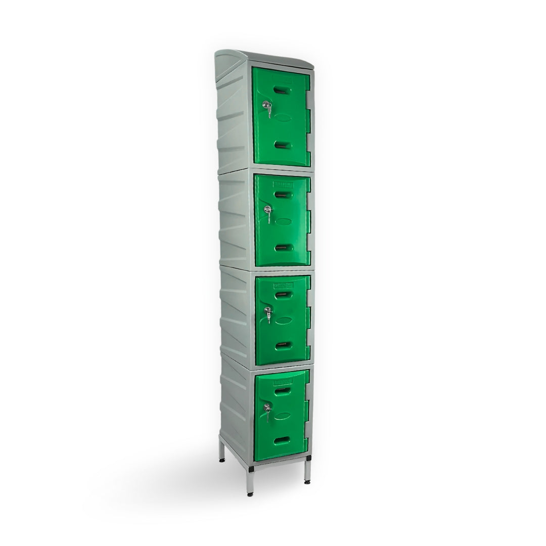4 Door Plastic Staff Locker Set – Supertuff Small Lockers