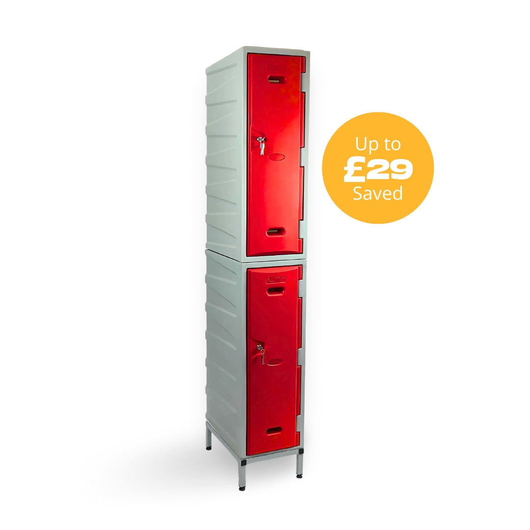 2 Door Plastic Staff Locker Set – Supertuff Large Lockers