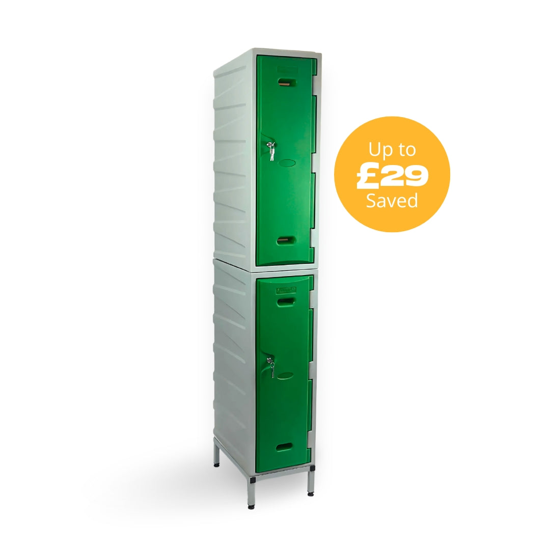 2 Door Plastic Staff Locker Set – Supertuff Large Lockers