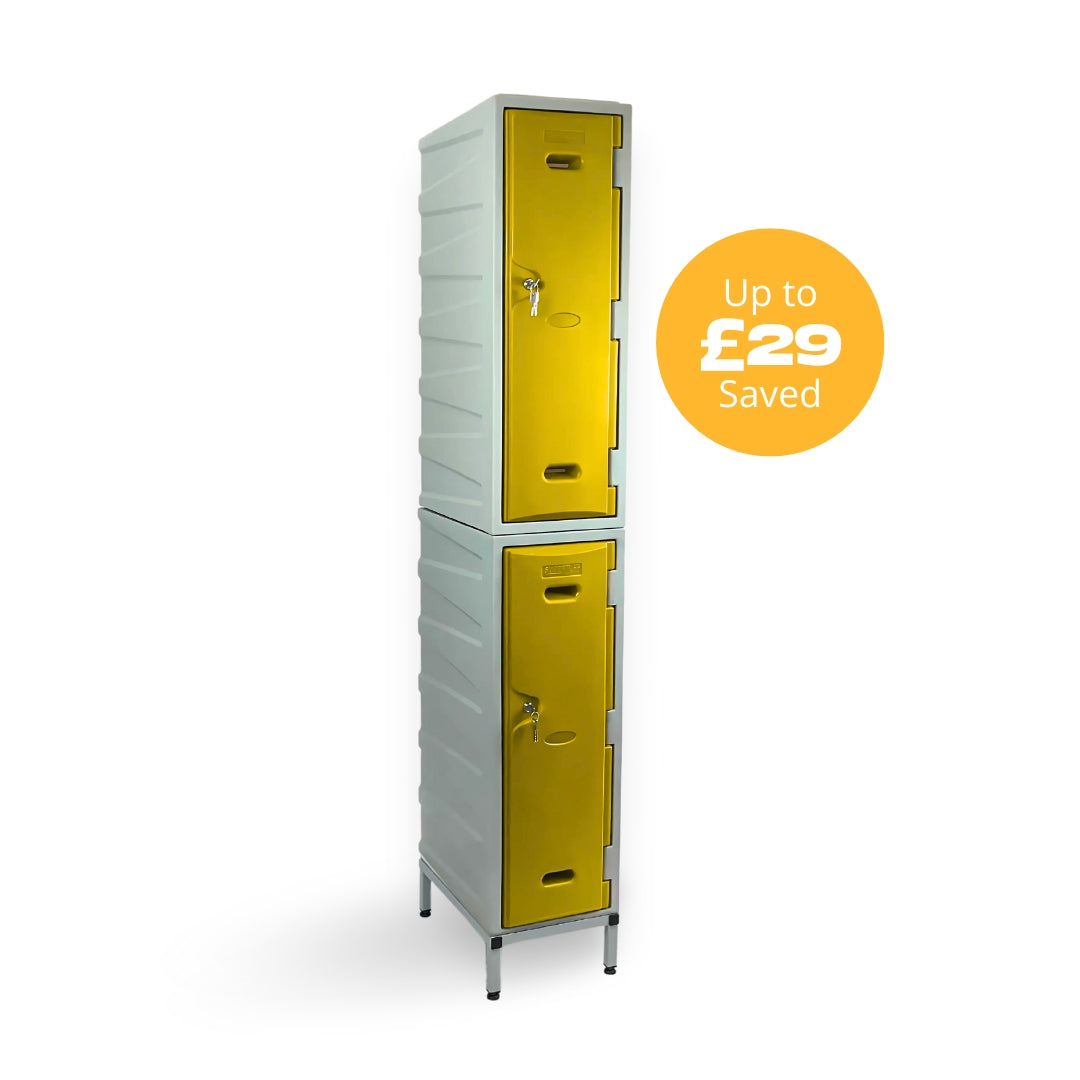 2 Door Plastic Staff Locker Set – Supertuff Large Lockers