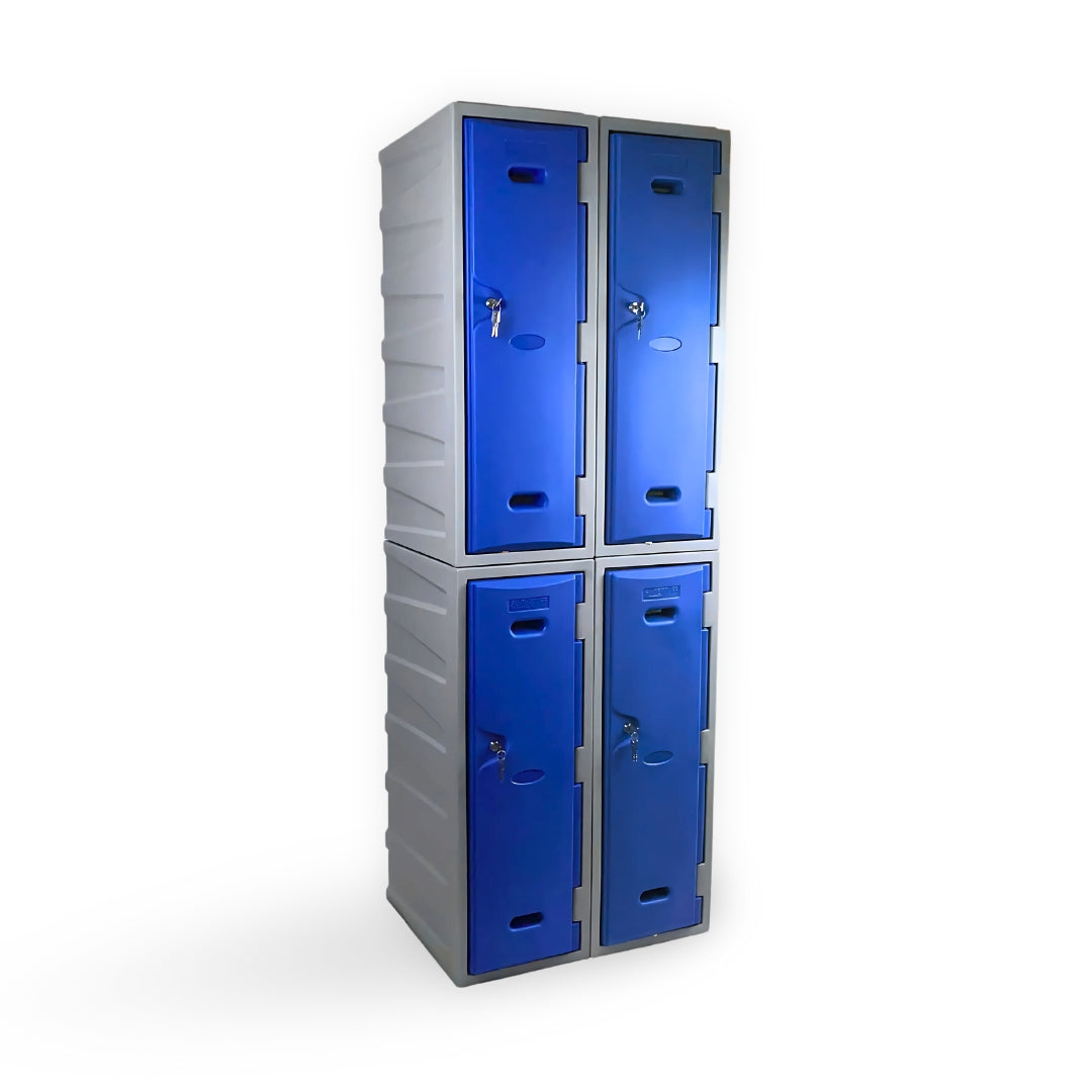 4 Door Plastic Staff Locker Set – Supertuff Large Lockers