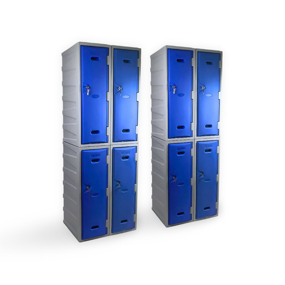 8 Door Plastic Staff Locker Set – Supertuff Large Lockers