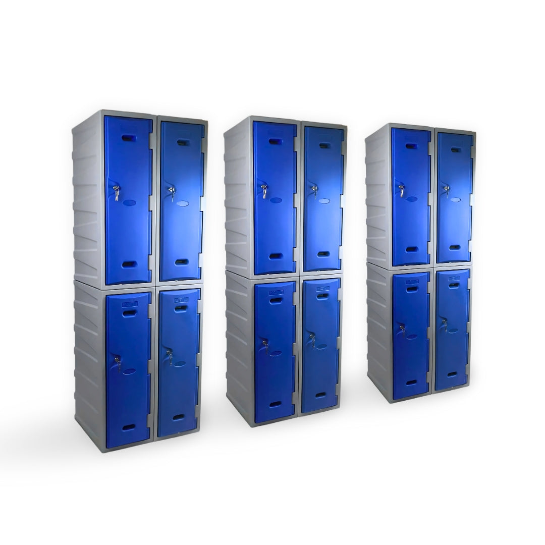 12 Door Plastic Staff Locker Set – Supertuff Large Lockers