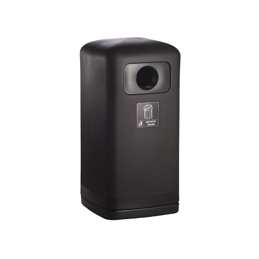 100 Litre Outdoor Recycling Litter Bin with Colour-Coded Aperture