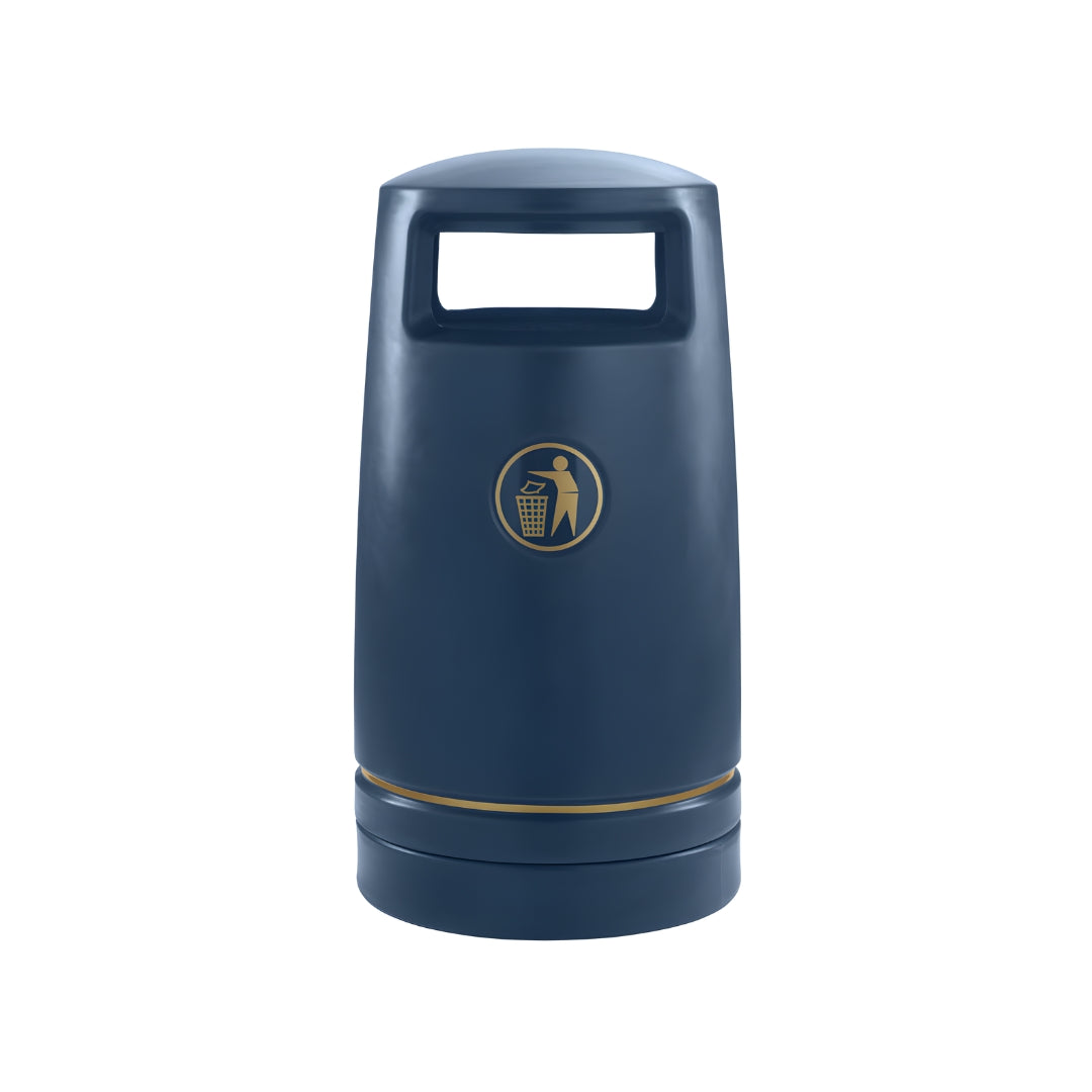 100 Litre Outdoor Plastic Hooded Litter Bin for Streets & Public Spaces