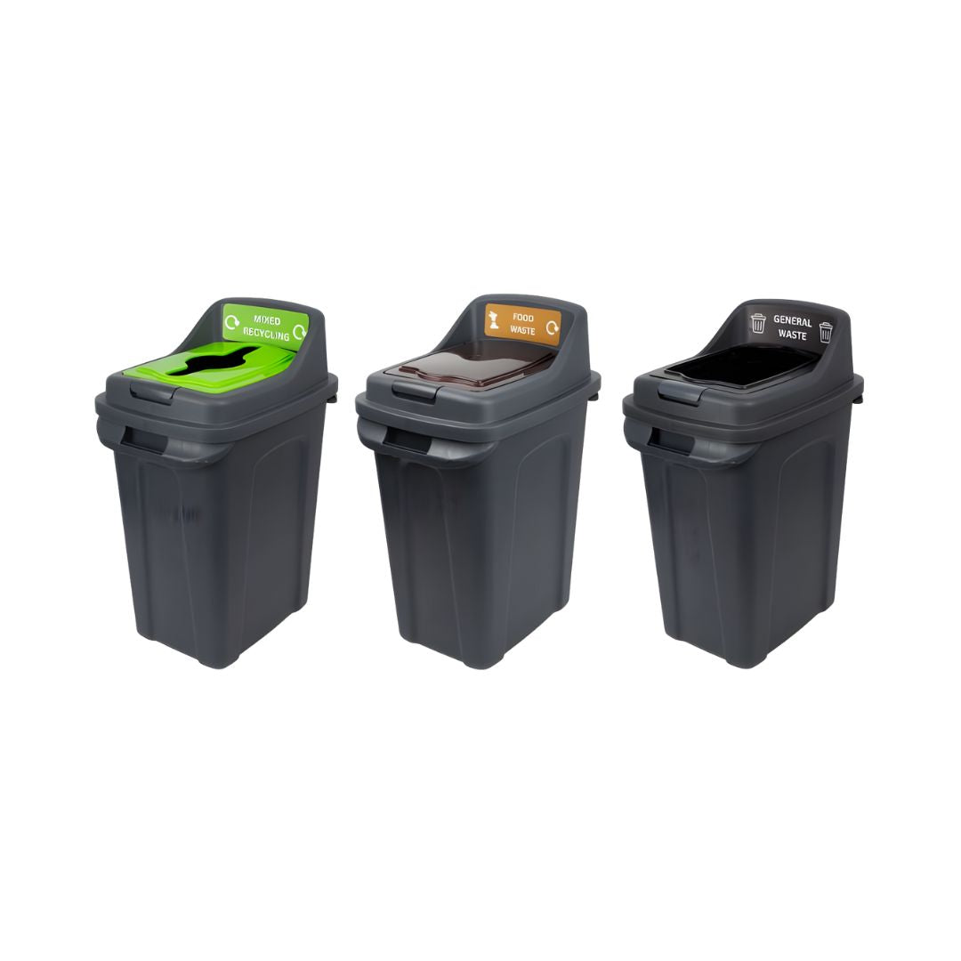 Indoor Recycling Bin with Colour-Coded Lid