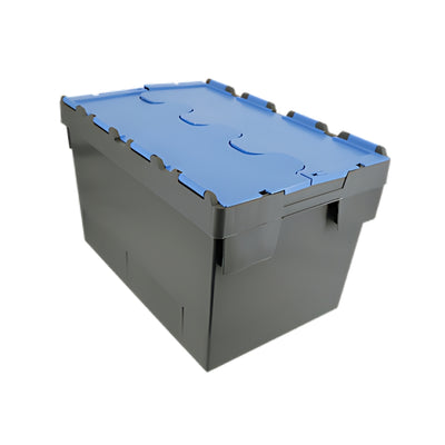Plastic Storage Tote Box – 70L with Colour-Coded Lid (10 Pack)