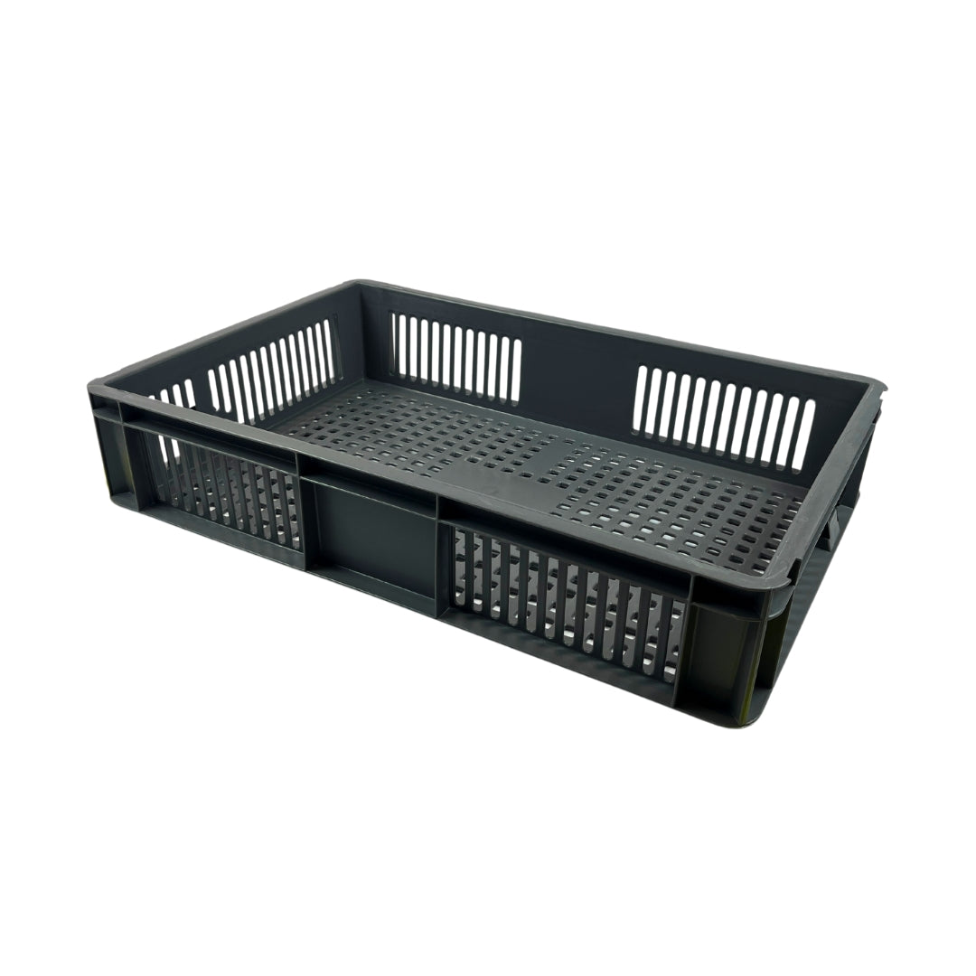 Euro Stacking Plastic Containers - Ventilated - 600x400x120mm (10 Pack)