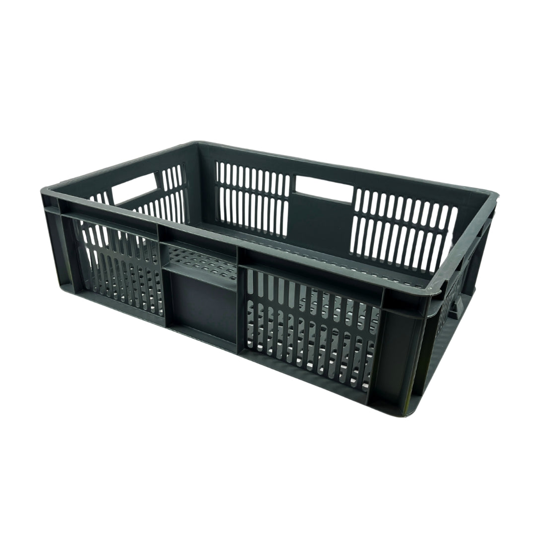 Euro Stacking Plastic Containers - Ventilated - 600x400x175mm (10 Pack)
