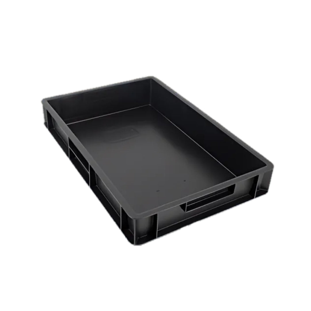 Euro Stacking Recycled Plastic Containers - Solid - 600x400x100mm (10 Pack)