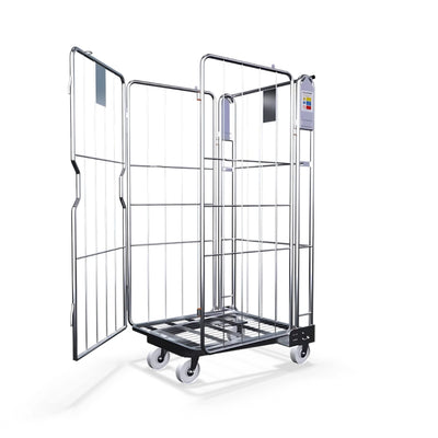 Nestable Cage Trolley on Wheels – 3-Sided, 4-Sided & Mesh