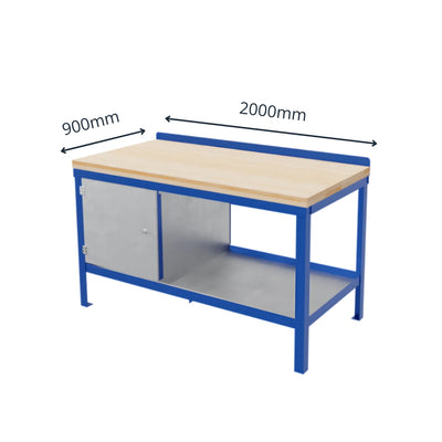 Hardwood Worktop Heavy Duty Workbench - 2000 x 900