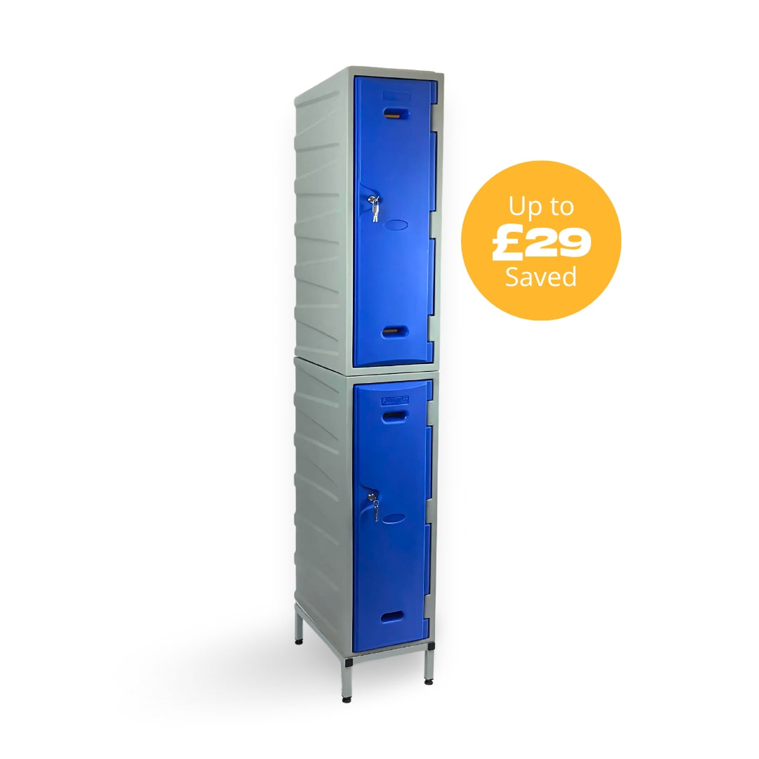 2 Door Plastic Staff Locker Set – Supertuff Large Lockers