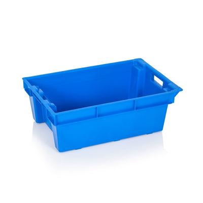30L Plastic Storage Boxes – Stackable & Nestable with Handles (10 Pack)