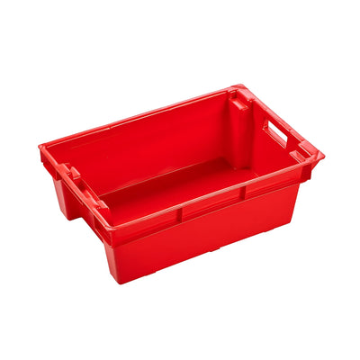 30L Plastic Storage Box – Stackable & Nestable with Handles