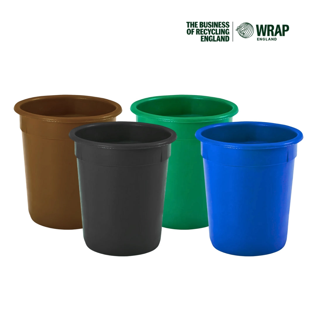 4-Bin Workplace Recycling Set – 68 Litre