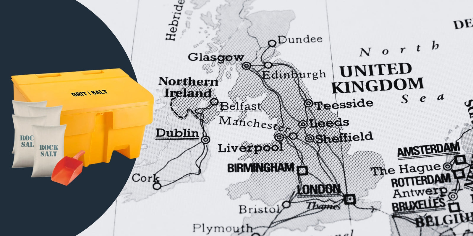 Where are grit bins located?