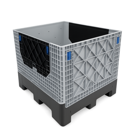 Collapsible pallet box - grey