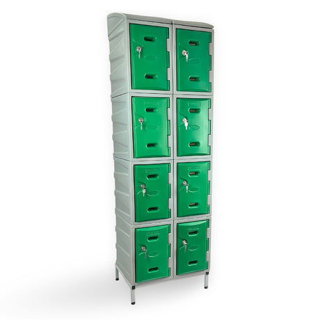 8 Door Plastic Staff Locker Set – Supertuff Small Lockers
