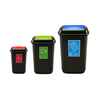 Colour-Coded Indoor Recycling Bin with Push Lid