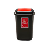 Colour-Coded Indoor Recycling Bin with Push Lid