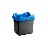 Open-Top Indoor Recycling Bin with Colour-Coded Lid