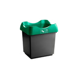 Open-Top Indoor Recycling Bin with Colour-Coded Lid