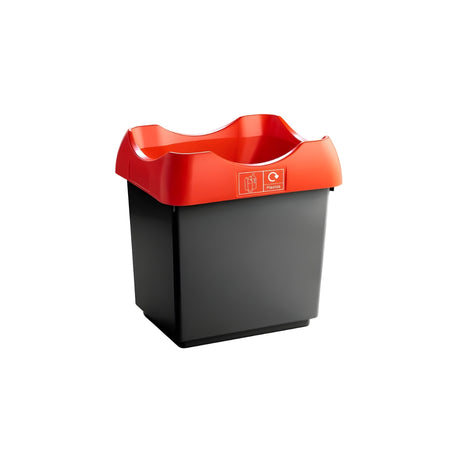 Open-Top Indoor Recycling Bin with Colour-Coded Lid