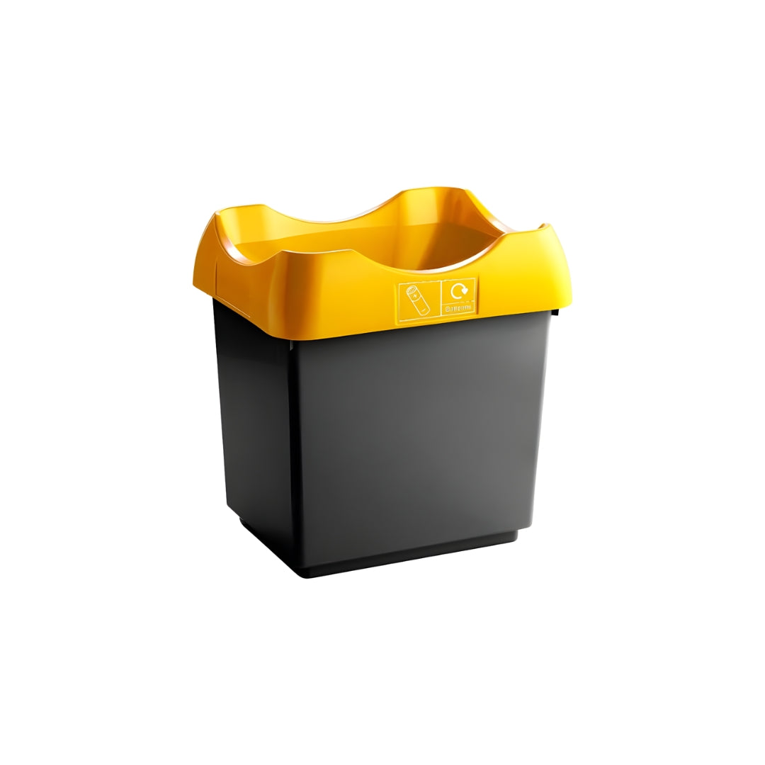 Open-Top Indoor Recycling Bin with Colour-Coded Lid