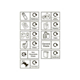 Open-Top Indoor Recycling Bin with Colour-Coded Lid