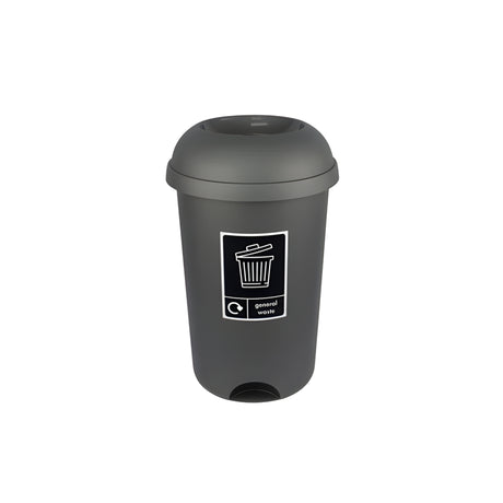 50L Open-Top Recycling & Waste Bin with Colour-Coded Lid
