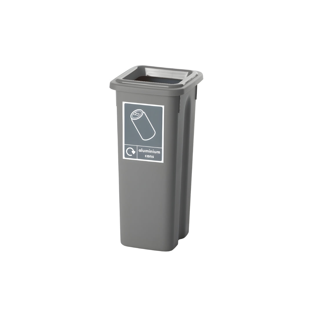 Slimline Plastic Recycling Bin with Colour-Coded Lid