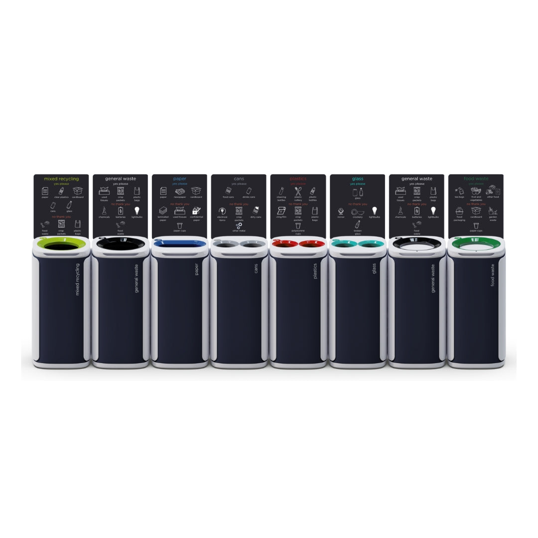 60L Premium Indoor Recycling Bin with Colour-Coded Lid