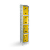 4 Door Plastic Staff Locker Set – Supertuff Small Lockers
