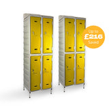 8 Door Plastic Staff Locker Set – Supertuff Large Lockers