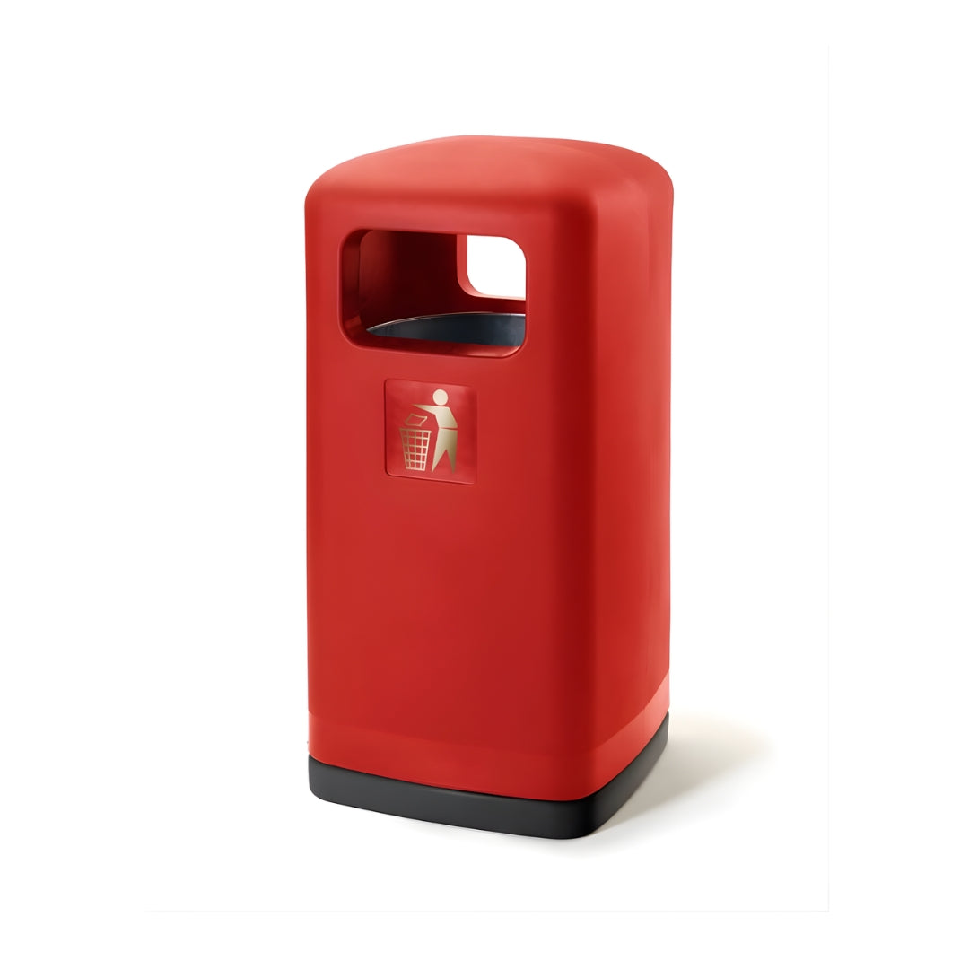 100 Litre Plastic Outdoor Litter Bin for Streets, Parks & Schools