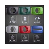 100 Litre Outdoor Recycling Litter Bin with Colour-Coded Aperture
