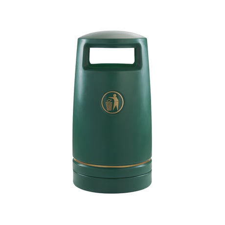 100 Litre Outdoor Plastic Hooded Litter Bin for Streets & Public Spaces