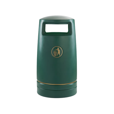 100 Litre Outdoor Plastic Hooded Litter Bin for Streets & Public Spaces