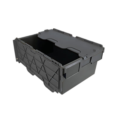 Plastic Storage Tote Box – 43L with Attached Lid