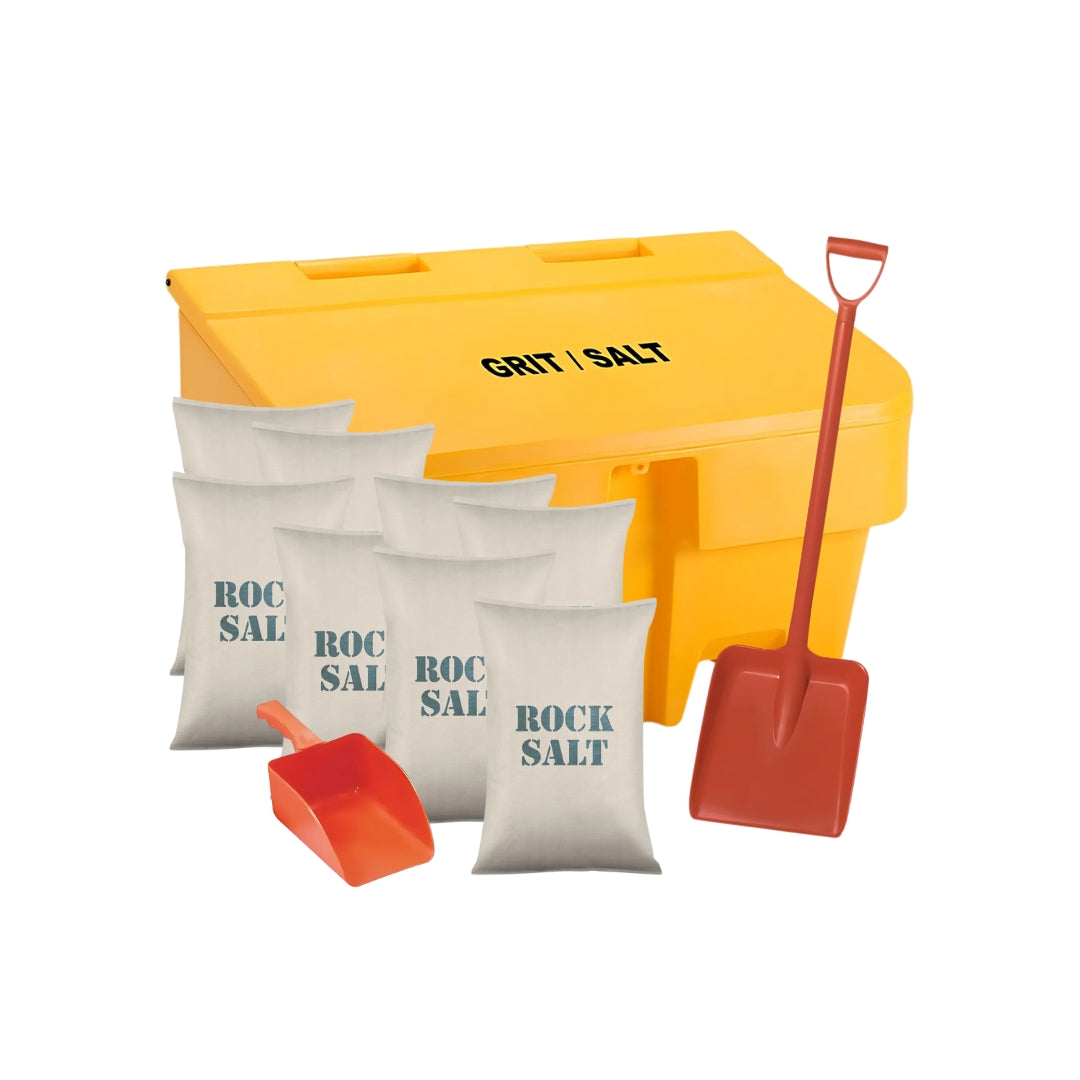 350L Grit Bin Winter Safety Kit | Large Salt & Tool Bundle – G-Force Direct