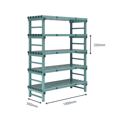 Plastic Racking 5 Shelf Deep - 1000mm