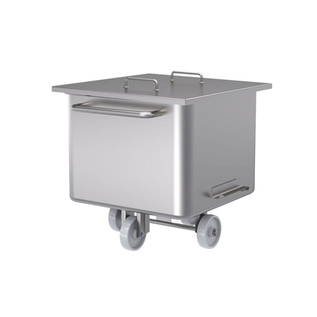 Stainless Steel Industrial Bin – Mobile Waste & Laundry Trolley